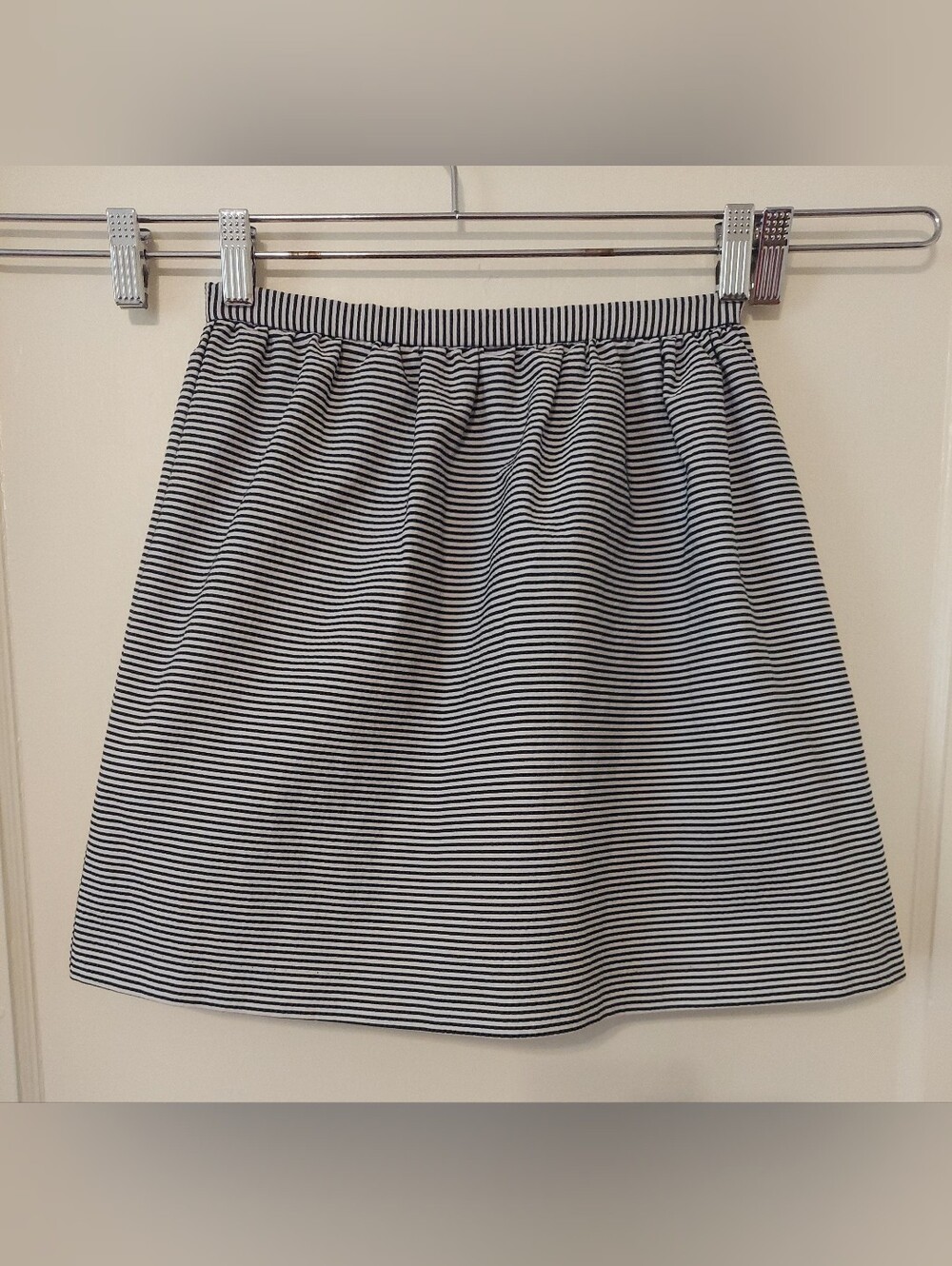 Alice + Olivia Francys Mini Skirt Womens Small Stripe Black White Office Casual